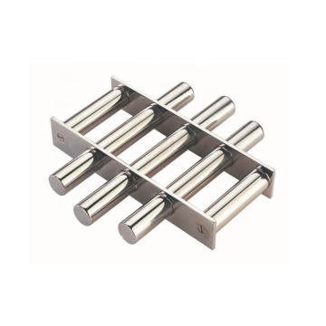 Grid magnética de barra de tolva de acero inoxidable de doble capa personalizada de 12000 gauss de gauss de doble capa